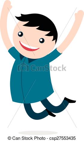 281x470 Excited Happy Young Boy Jumping For Joy Smiling As He Vectors