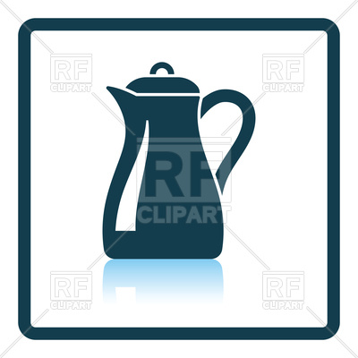 400x400 Shadow Reflection Design Of Glass Jug Icon Royalty Free Vector