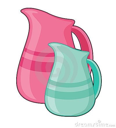 400x442 Pretty Water Jug Clipart