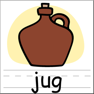 304x304 Clip Art Basic Words Jug Color Labeled I Abcteach