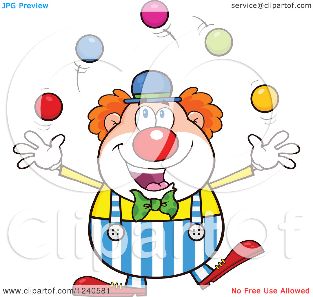 1080x1024 Clown Juggling Clipart