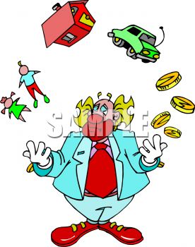 276x350 Royalty Free Clip Art Image Clown Juggling Life