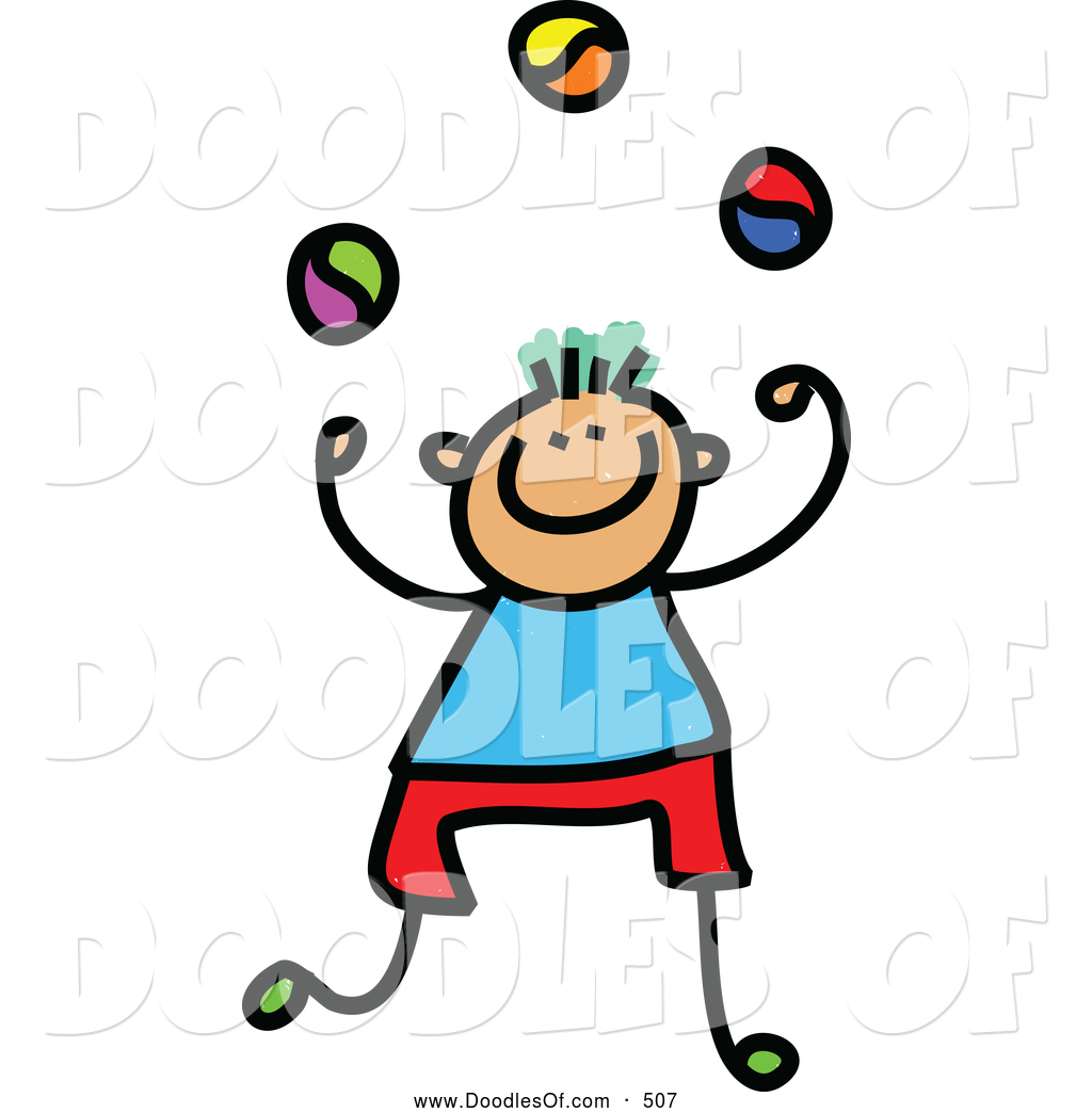 1024x1044 Vector Clipart Of A Stick Figure Juggling Boy By Prawny