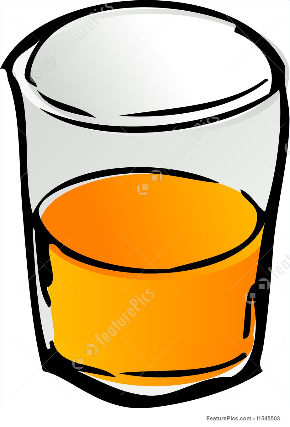 925x1360 Illustration Of Glass Of Orange Juice