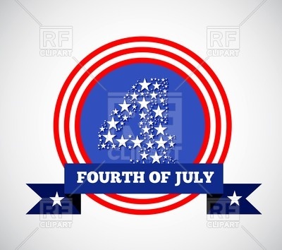 400x354 Fourth Of July Round Emblem