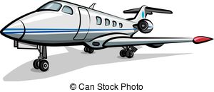 300x130 Jet Airplane On A White Background Vector Clip Art