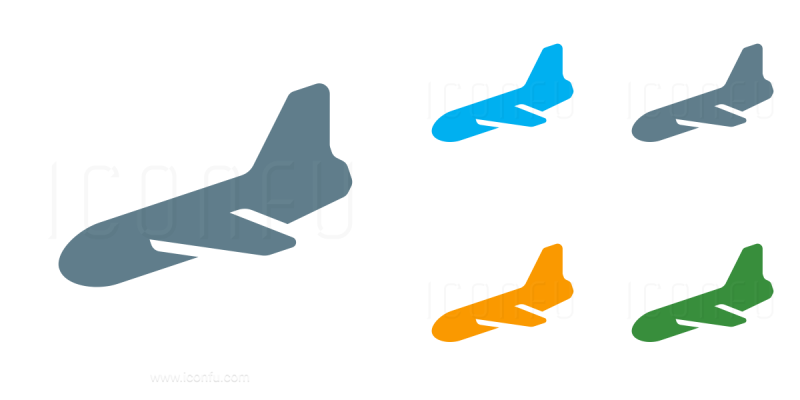 800x400 Plane Landing Clipart