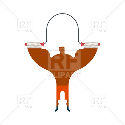 400x400 Boxer On Rope Jump Training. Fitness Exercises. Royalty Free