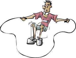 300x230 Clip Art Image A Man Jumping Rope