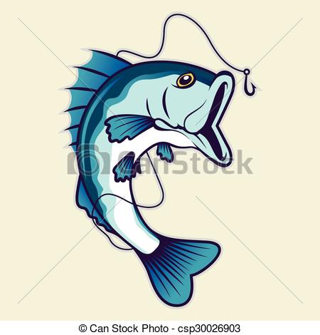 450x470 Multi Colors Illustration Of Largemouth Bass Is Jumping