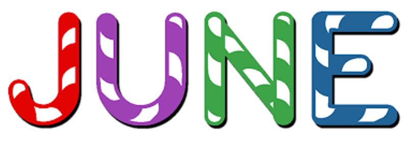 800x280 June Clip Art 2017 Free Printable Calendar