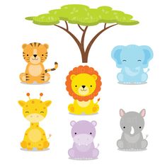 236x236 Free Baby Animal Clip Art Paper Parties Baby Safari Clip Art