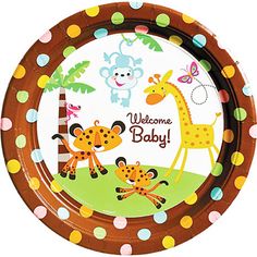 236x236 Baby Shower Jungle Theme Clipart