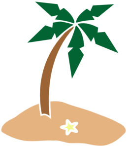 258x298 Palm Tree On Island Clip Art