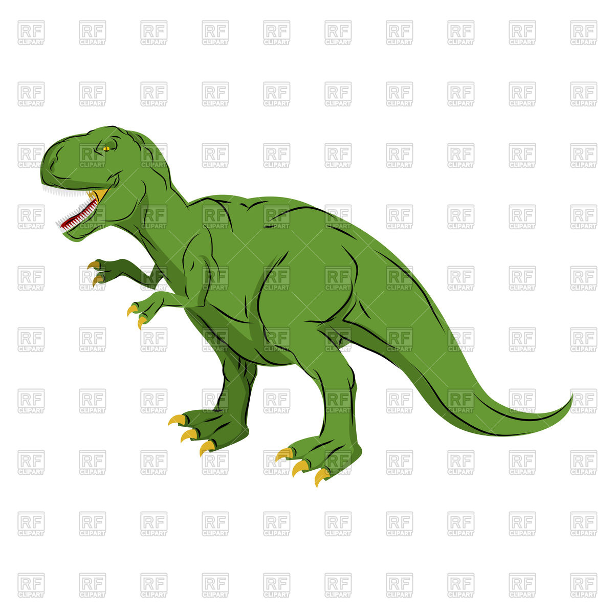 1200x1200 Green Giant Dinosaur Tyrannosaurus Rex Royalty Free Vector Clip