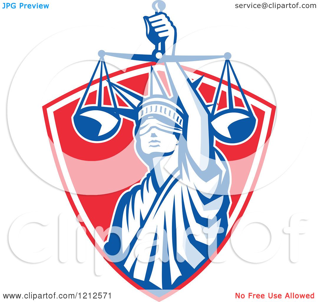 1080x1024 Clipart Of Retro Statue Of Liberty Holding Justice Scales In
