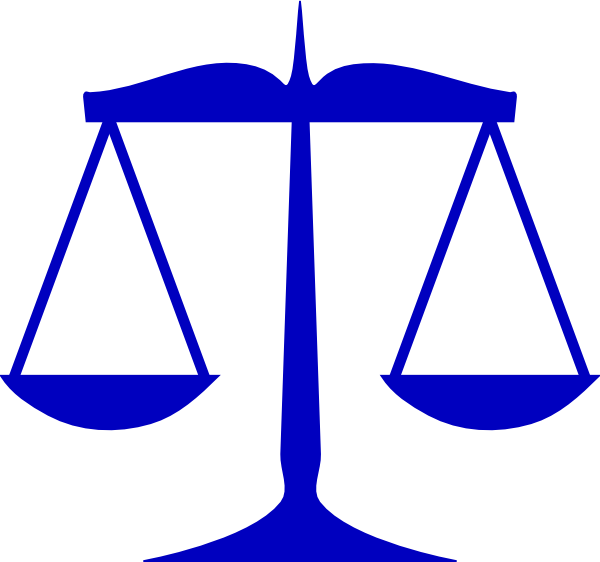 600x562 Blue Scales Of Justice Clip Art