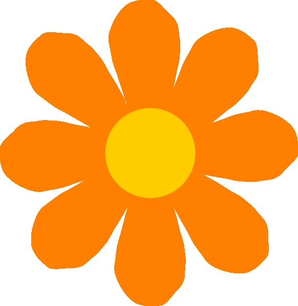 582x599 Flower Clipart K Orange Flower Clip Art At Clker Vector Clip Art