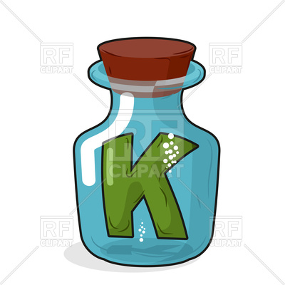 400x400 Letter K In Bottle Royalty Free Vector Clip Art Image