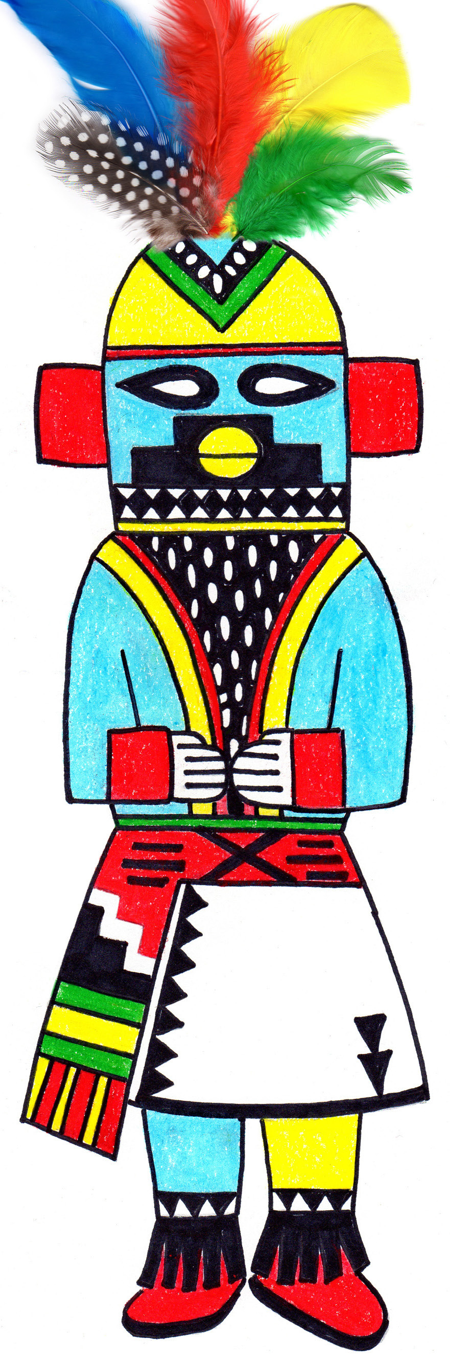 881x2663 Collection Of Kachina Doll Coloring Pages High Quality, Free