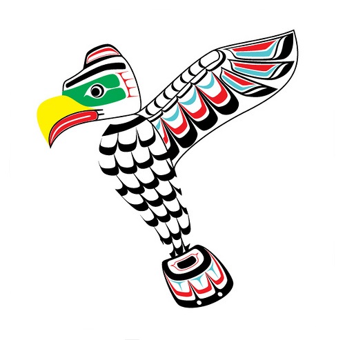 500x493 Thunderbird Totem Pole Vector Clip Art