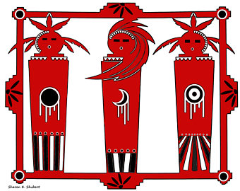 340x270 Black White Red Art Etsy