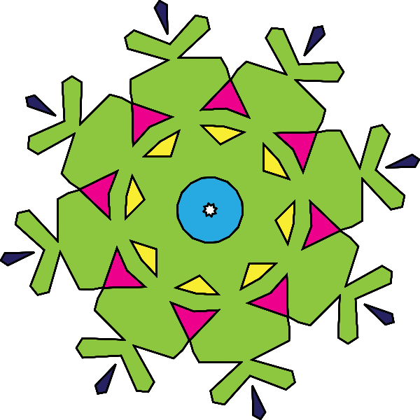 600x600 Kaleidoscope Clip Art Free Vector 4vector