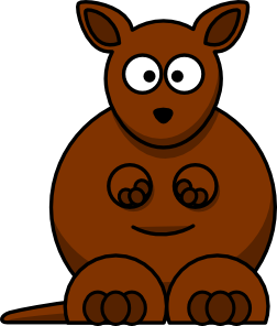 252x296 Cartoon Kangaroo Clip Art Free Vector 4vector