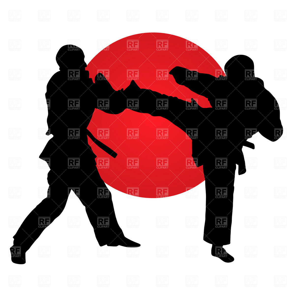 1200x1200 Karate Fighters Vector Image Vector Artwork Of Sport And Leisure