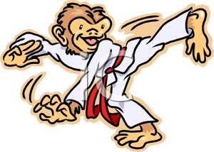 300x214 A Monkey Doing Karate
