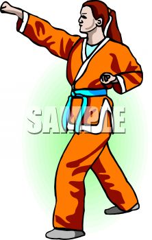 222x350 Woman Practicing Karate