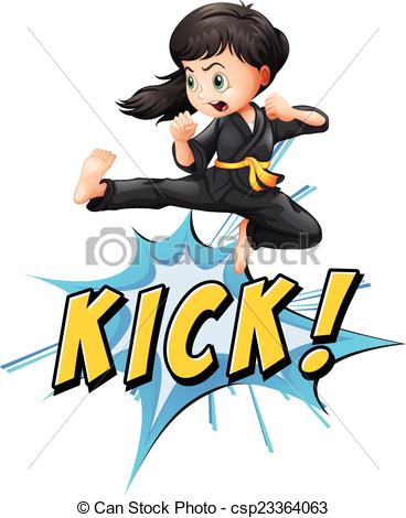 368x470 Kick Clipart Kick Logo Karate Kik With Girl And Wording Clip Art
