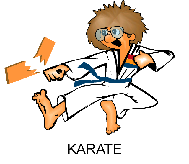 640x556 Karate Man Breaking Boards Clipart