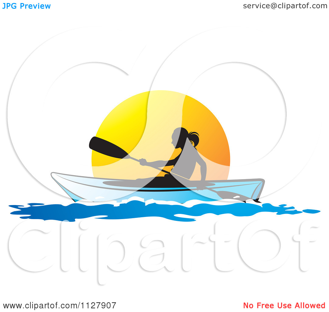 1080x1024 Kayak Tattoo Art Clipart Of A Silhouetted Woman Kayaking