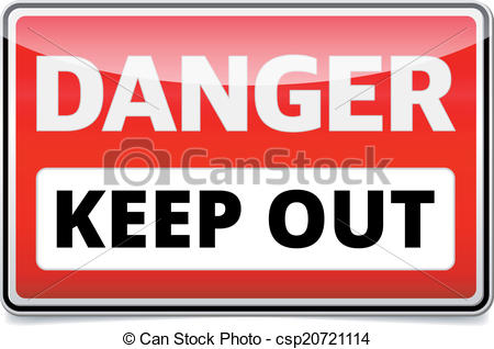 450x318 Danger Keep Out Sign With Reflection And Shadow On White Vector