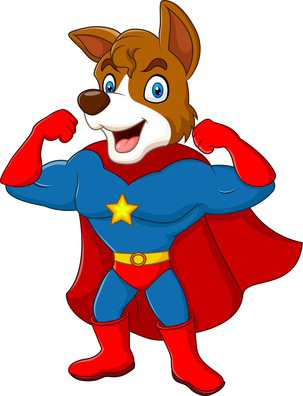 303x396 Clip Art Of Super Hero Dog