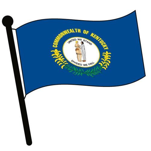 500x500 Kentucky Waving Flag Clip Art