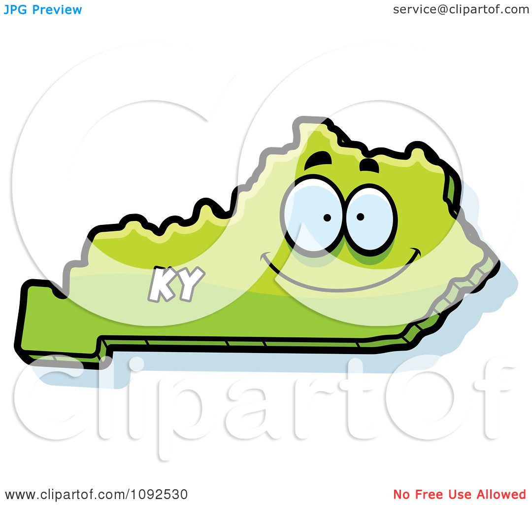 1080x1024 Clipart Happy Green Kentucky State Character