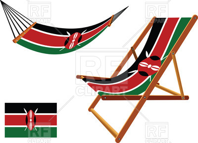 400x289 Kenya Flag Hammock And Deck Chair Set Royalty Free Vector Clip Art