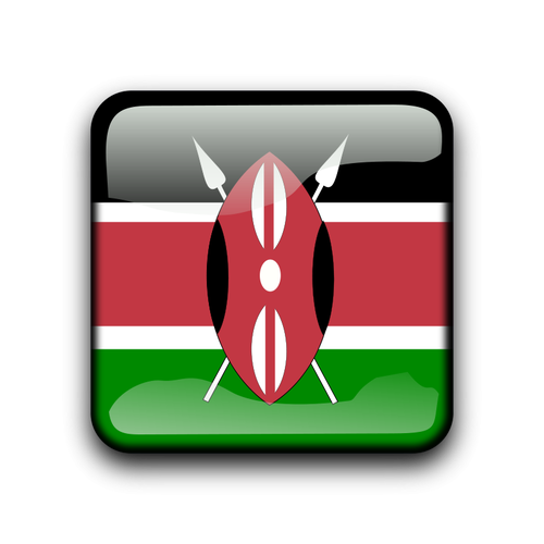 500x500 Kenyan Vector Flag Button Public Domain Vectors