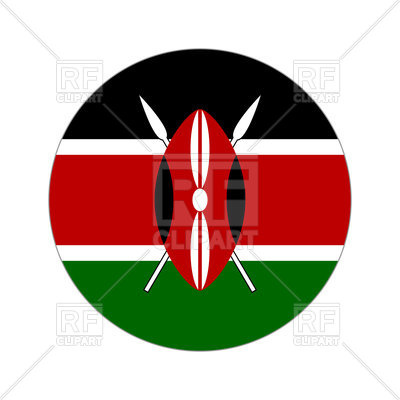 400x400 Round Icon Of Kenya Flag Royalty Free Vector Clip Art Image