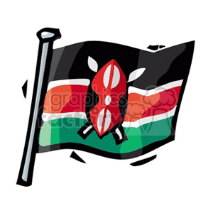 300x300 Royalty Free Kenya Flag 148675 Vector Clip Art Image