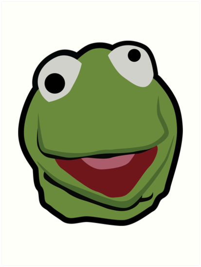 413x549 Kermit The Frog Face Art Prints By Itzalfie Redbubble