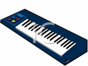 300x225 Electric Piano Keyboard Clipart