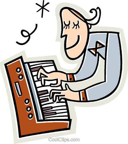 429x480 Musician Playing The Keyboard Royalty Free Vector Clip Art