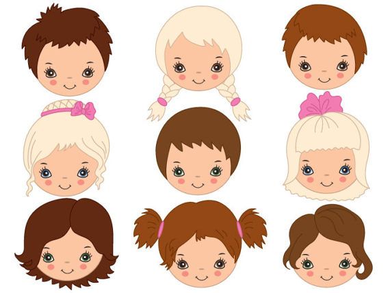 570x428 Kids Faces Clipart