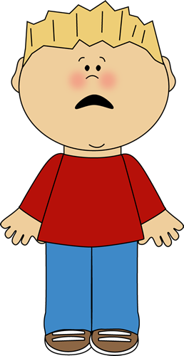 258x500 Boy With A Scared Face Emocje Face, Clip Art