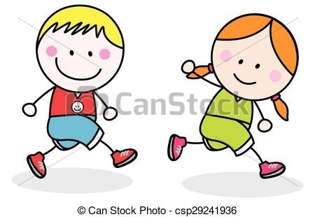 450x310 Kids Jogging Clipart