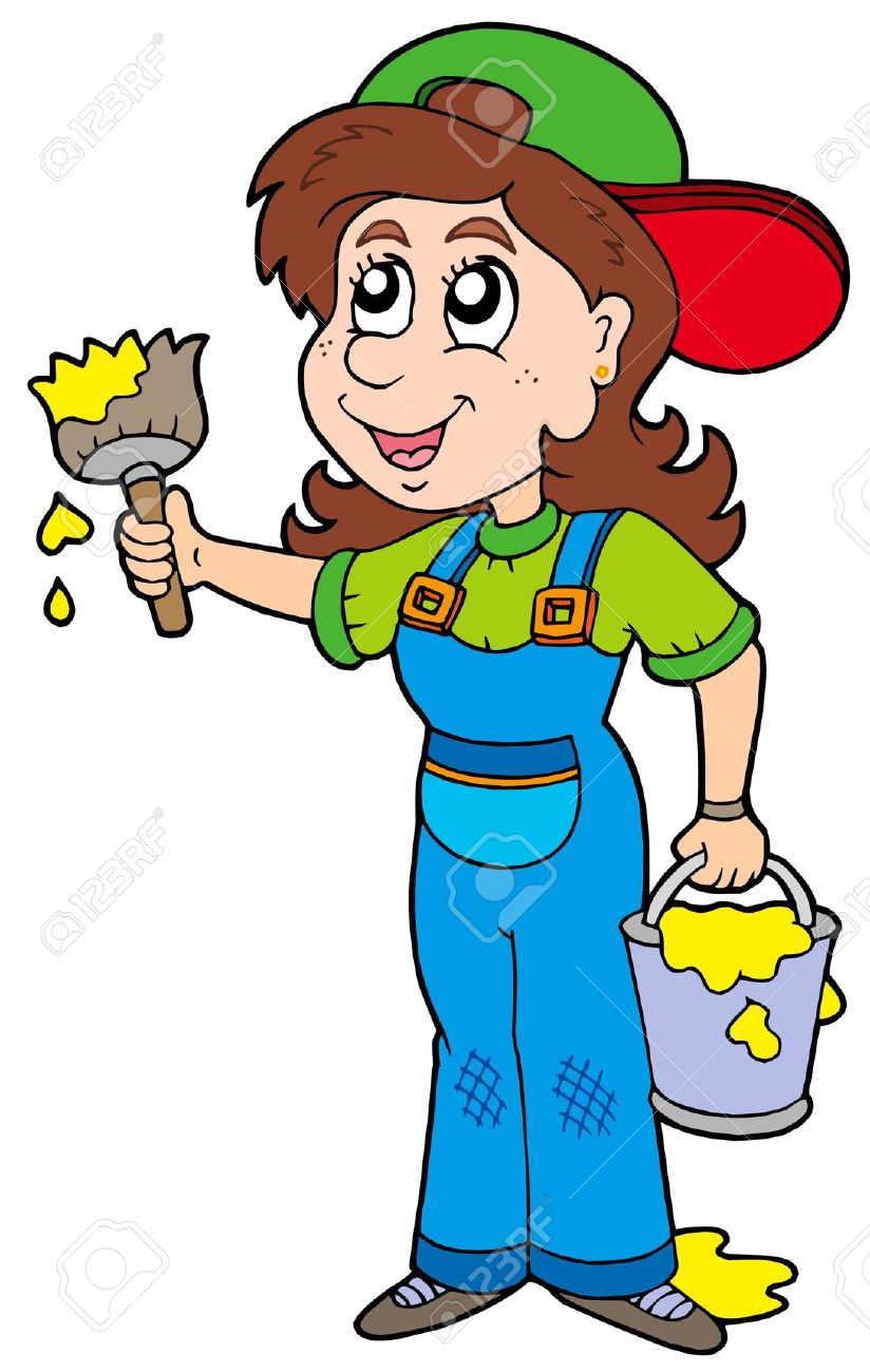 824x1300 House Painting Clipart, House Painter Clip Art