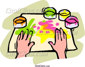 300x234 Finger Painting Vector Clip Art